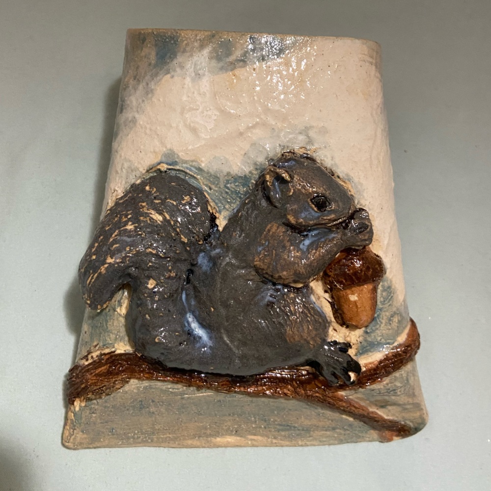 Handcrafted Squirrel Vase